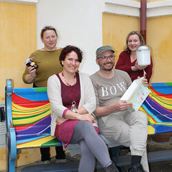 Veronika Schweiger-Mauschitz, Hans-Peter Arzberger und unsere Leiterinnen Ulrike Pacnik-Lueger & Sabine Gollmann