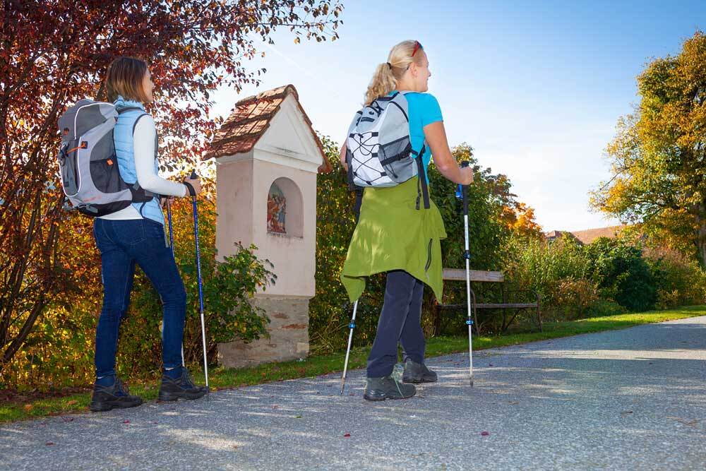 Zwei Frauen beim Wandern in der Region Apfelland Stubenbergsee in der Oststeiermark