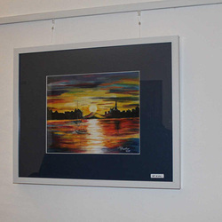 Abendstimmung am Meer - Pastell auf Papier