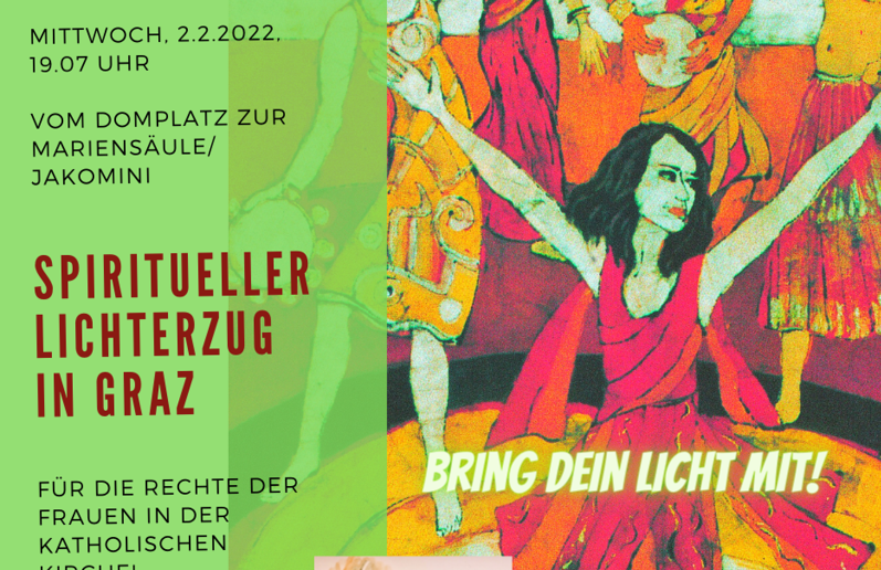 Am 2. Februar setzen wir ein Lichterzeichen für die Rechte der Frauen in der Kirche